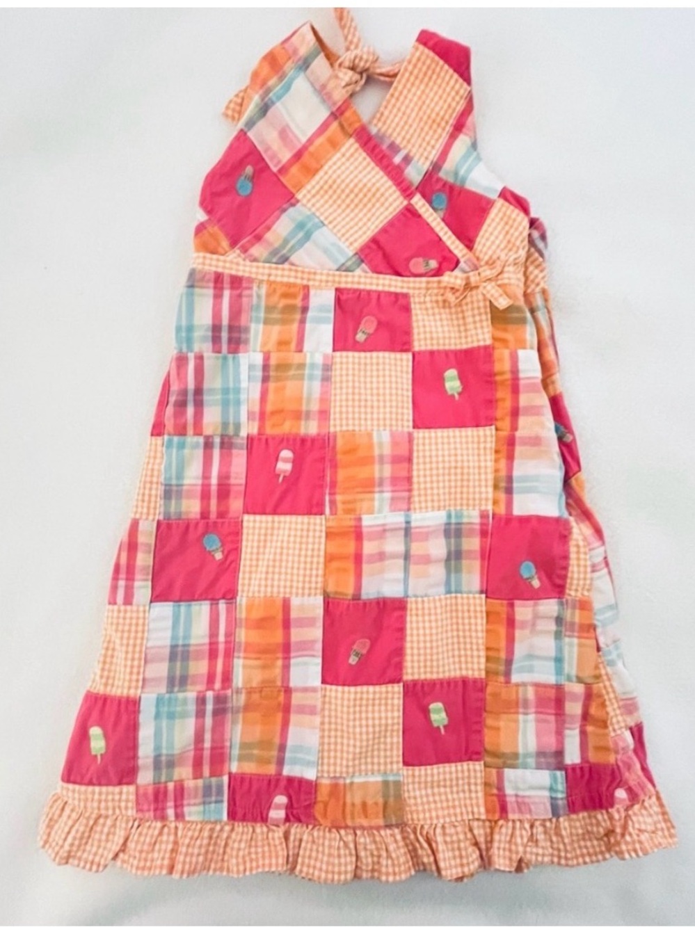 Gymboree patchwork popsicle halter dress size 6 SUMMER